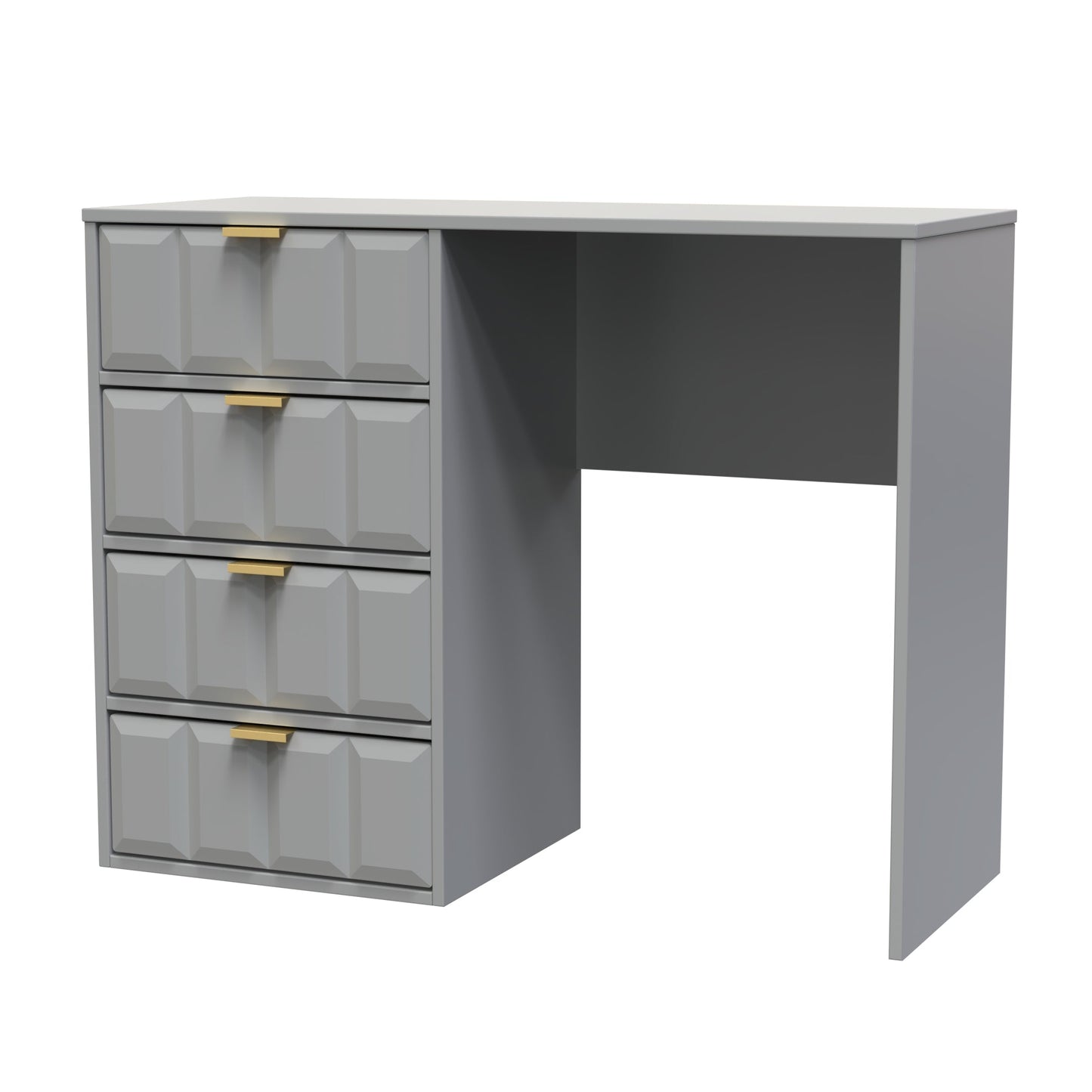 Cube Desk Grey 4 Drawers 97cm