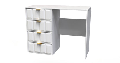 Cube Desk White 4 Drawers 97cm