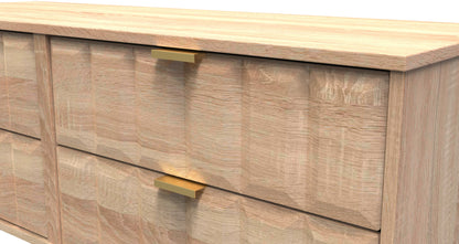 Cube Large Chest of Drawers Oak 4 Drawers 115cm