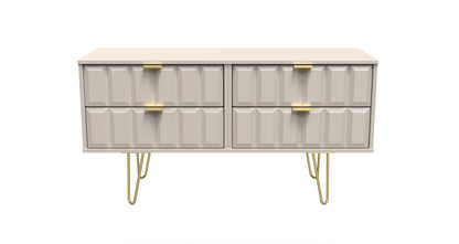Cube Large Chest of Drawers Off-White 4 Drawers 115cm