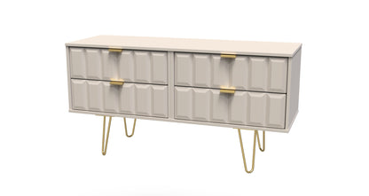 Cube Large Chest of Drawers Off-White 4 Drawers 115cm
