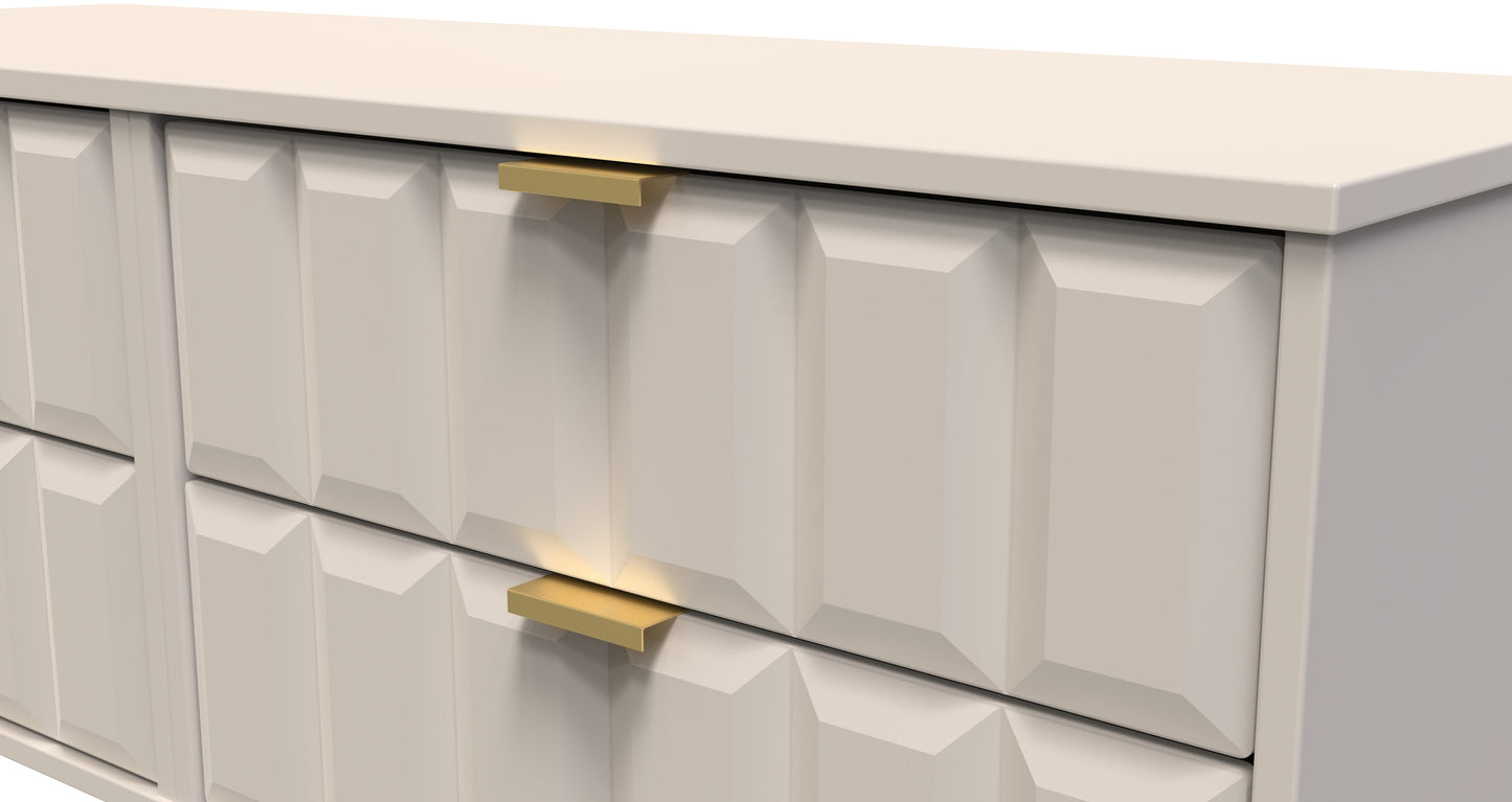 Cube Large Chest of Drawers Off-White 4 Drawers 115cm