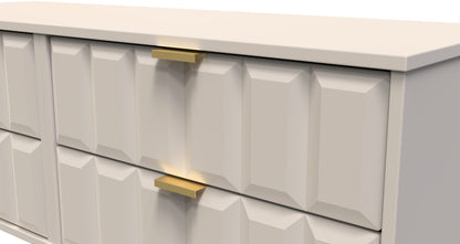 Cube Large Chest of Drawers Off-White 4 Drawers 115cm