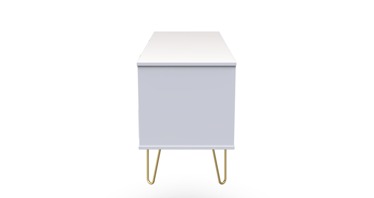 Cube Large Chest of Drawers White 4 Drawers 115cm