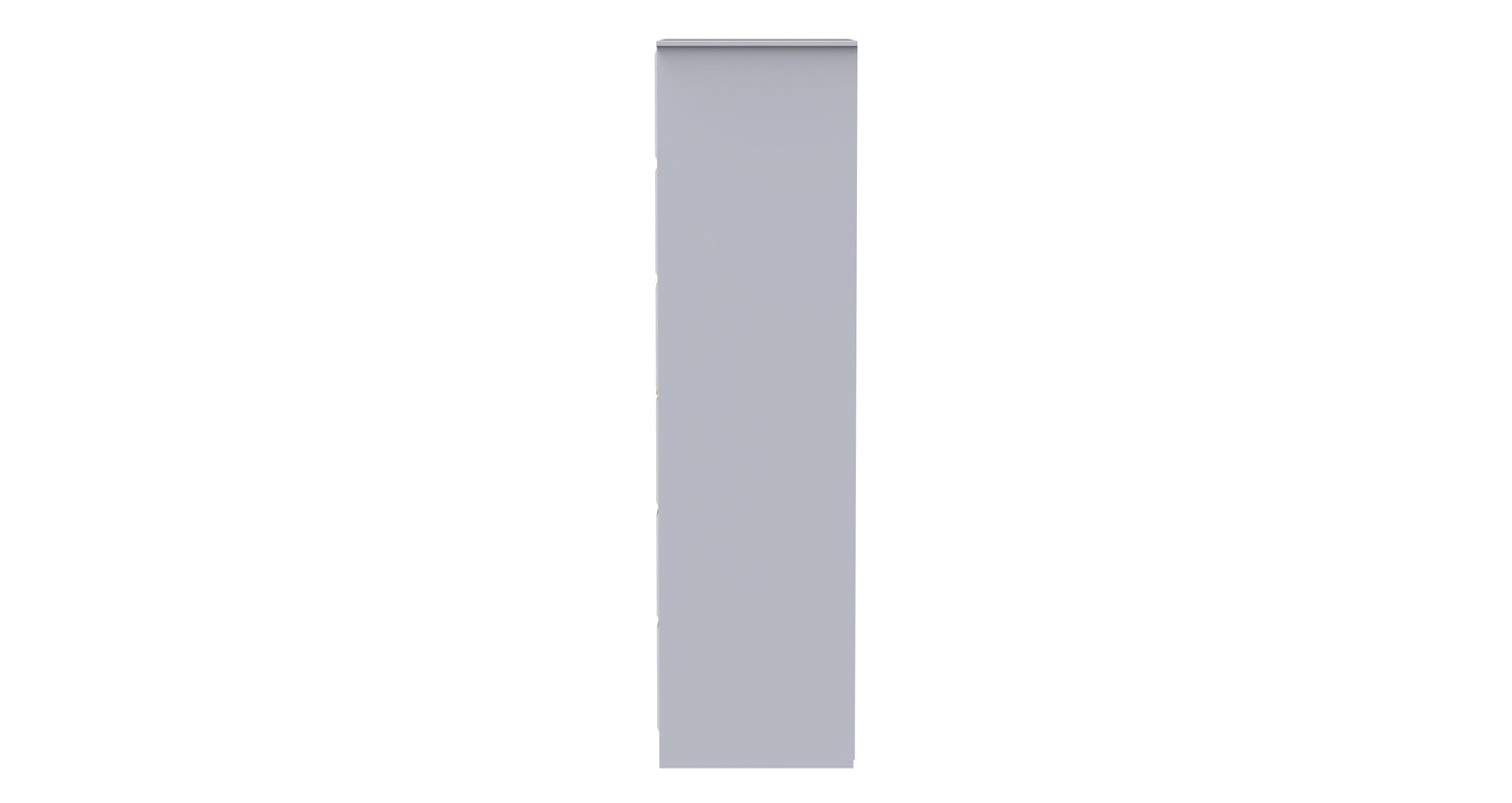 Cube Tall Wardrobe White 2 Doors 1 Shelf 197cm