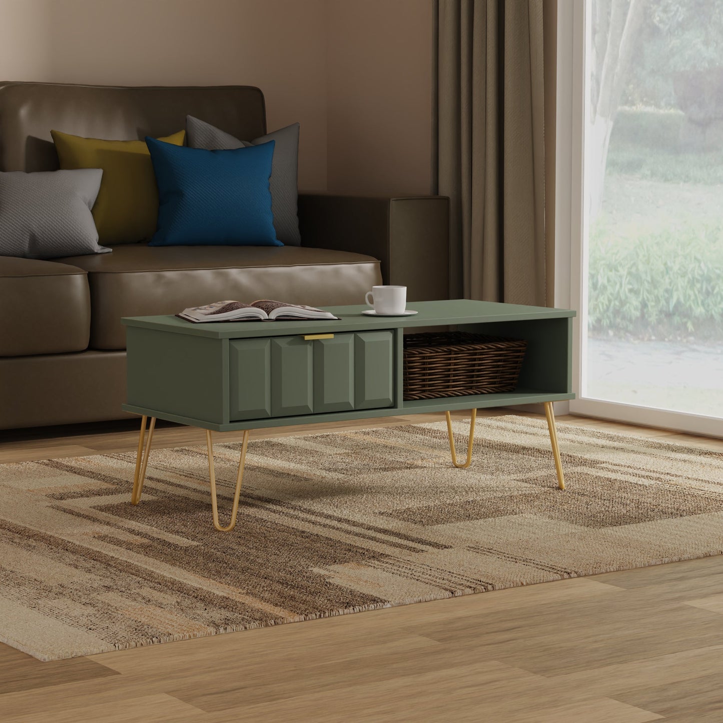 Cube Coffee Table Not Applicable 1 Shelf 1 Drawer 92cm