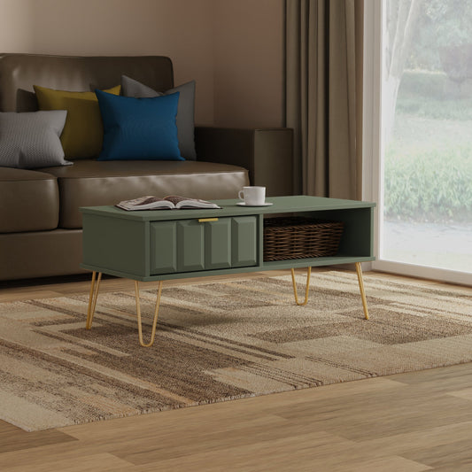 Cube Coffee Table Not Applicable 1 Shelf 1 Drawer 92cm