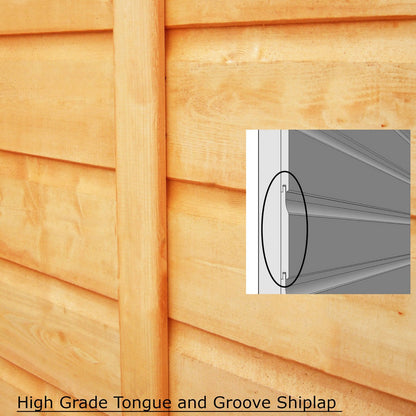 Shire Dahlia 7' 4" x 8' 4" Pent Summerhouse - Premium Dip Treated Overlap