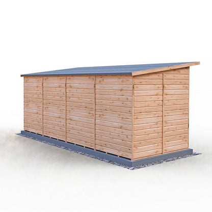 Shire Dahlia 7' 4" x 16' 2" Pent Summerhouse - Premium Dip Treated Overlap
