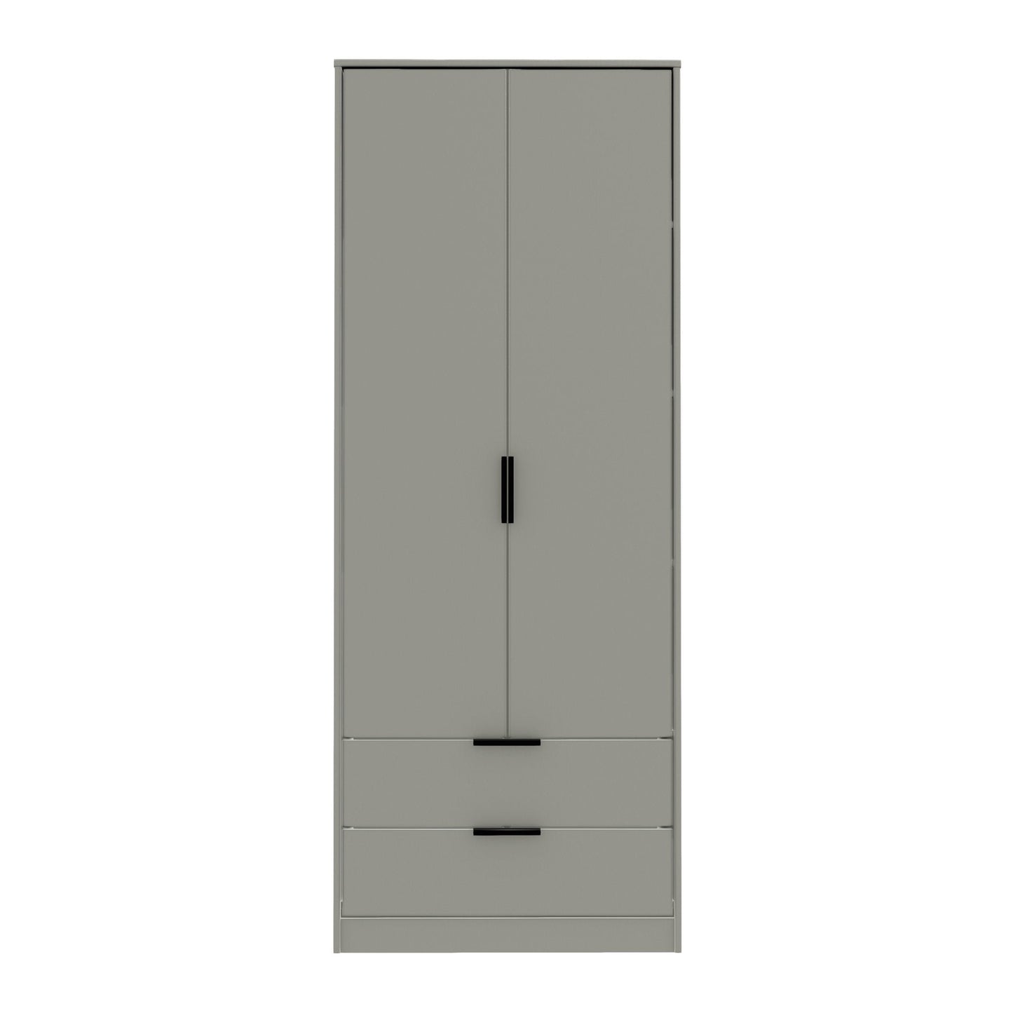 Diego G Tall Wardrobe Grey 2 Doors 2 Drawers 197cm