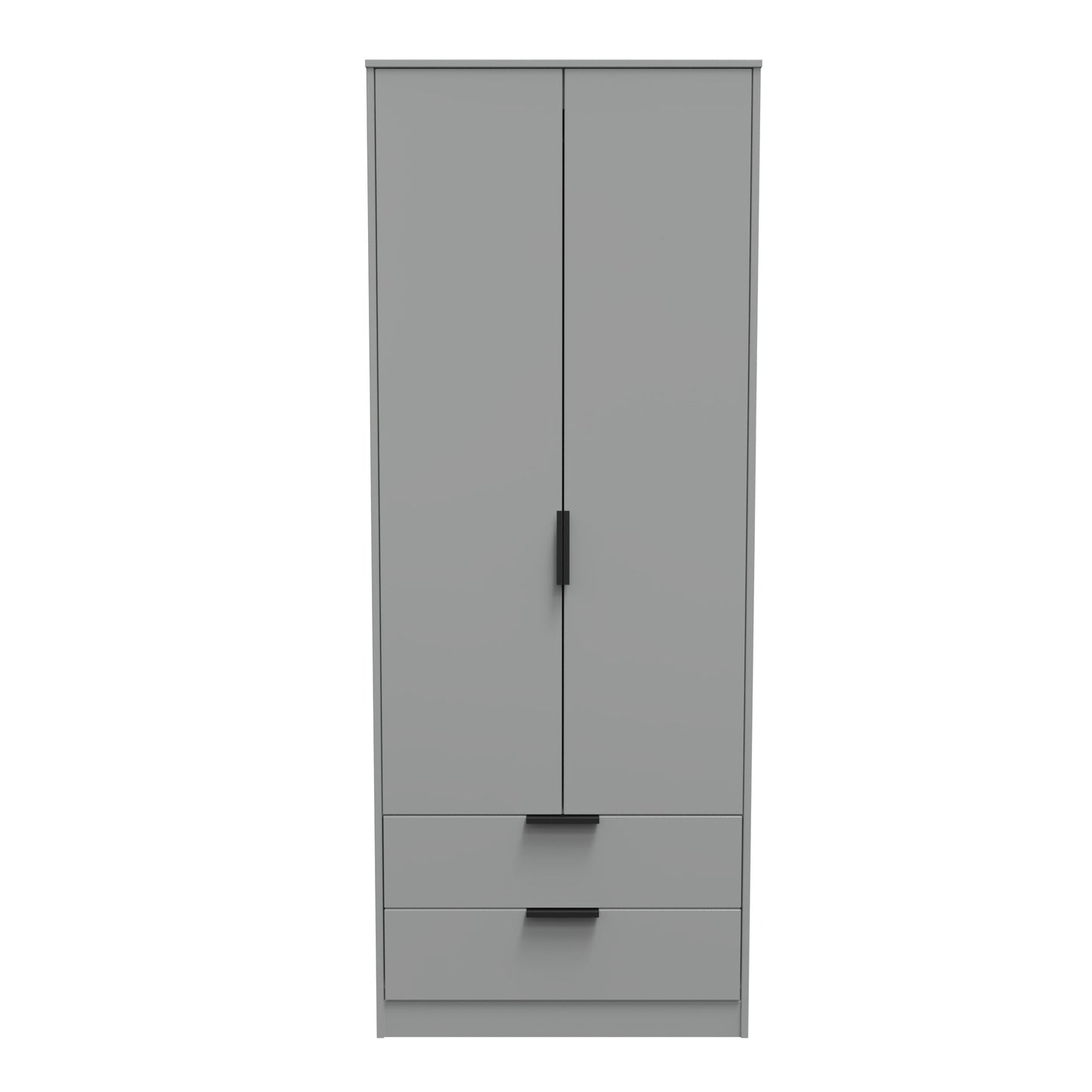 Diego G Tall Wardrobe Grey 2 Doors 2 Drawers 197cm