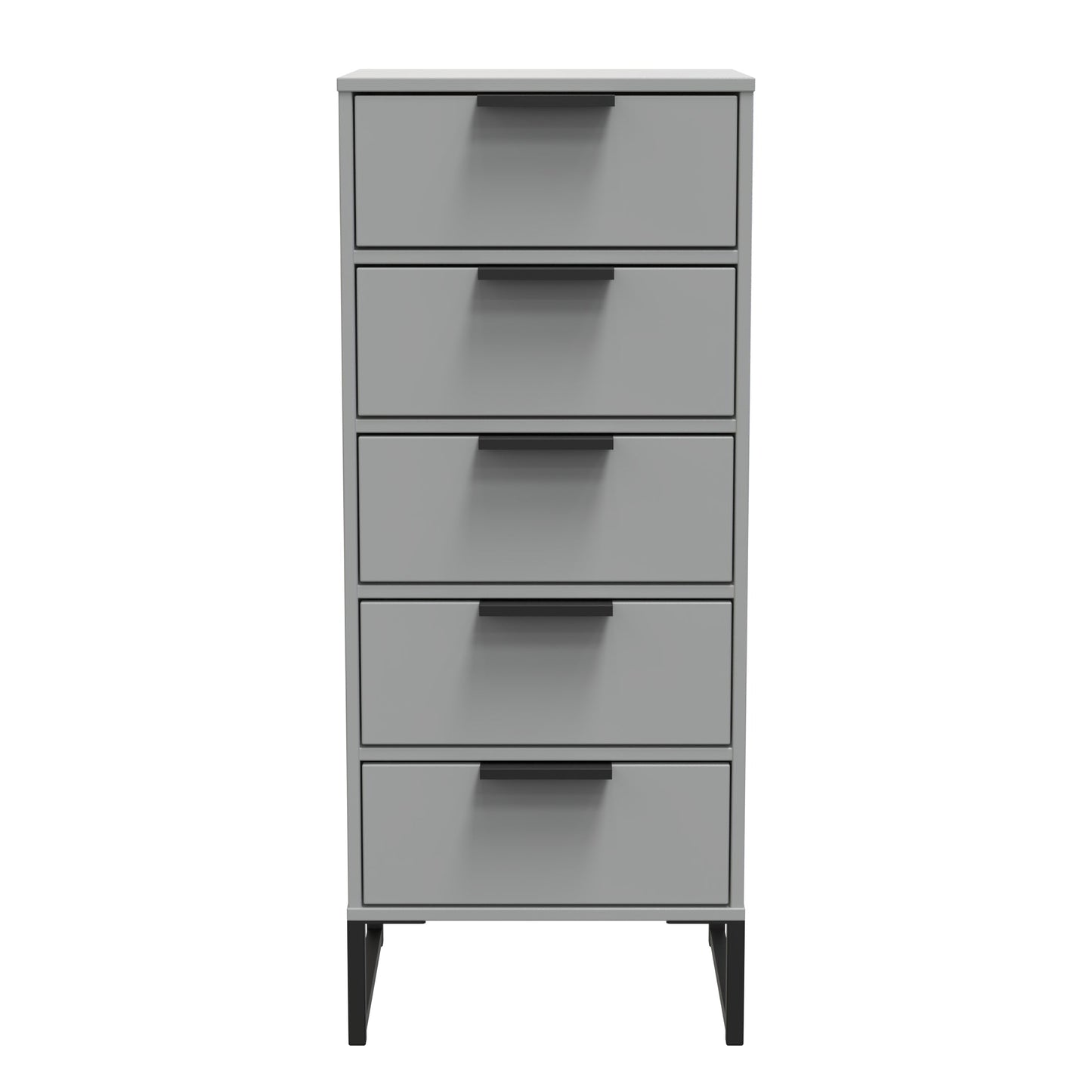 Diego G Tall Tallboy Grey 5 Drawers 101cm