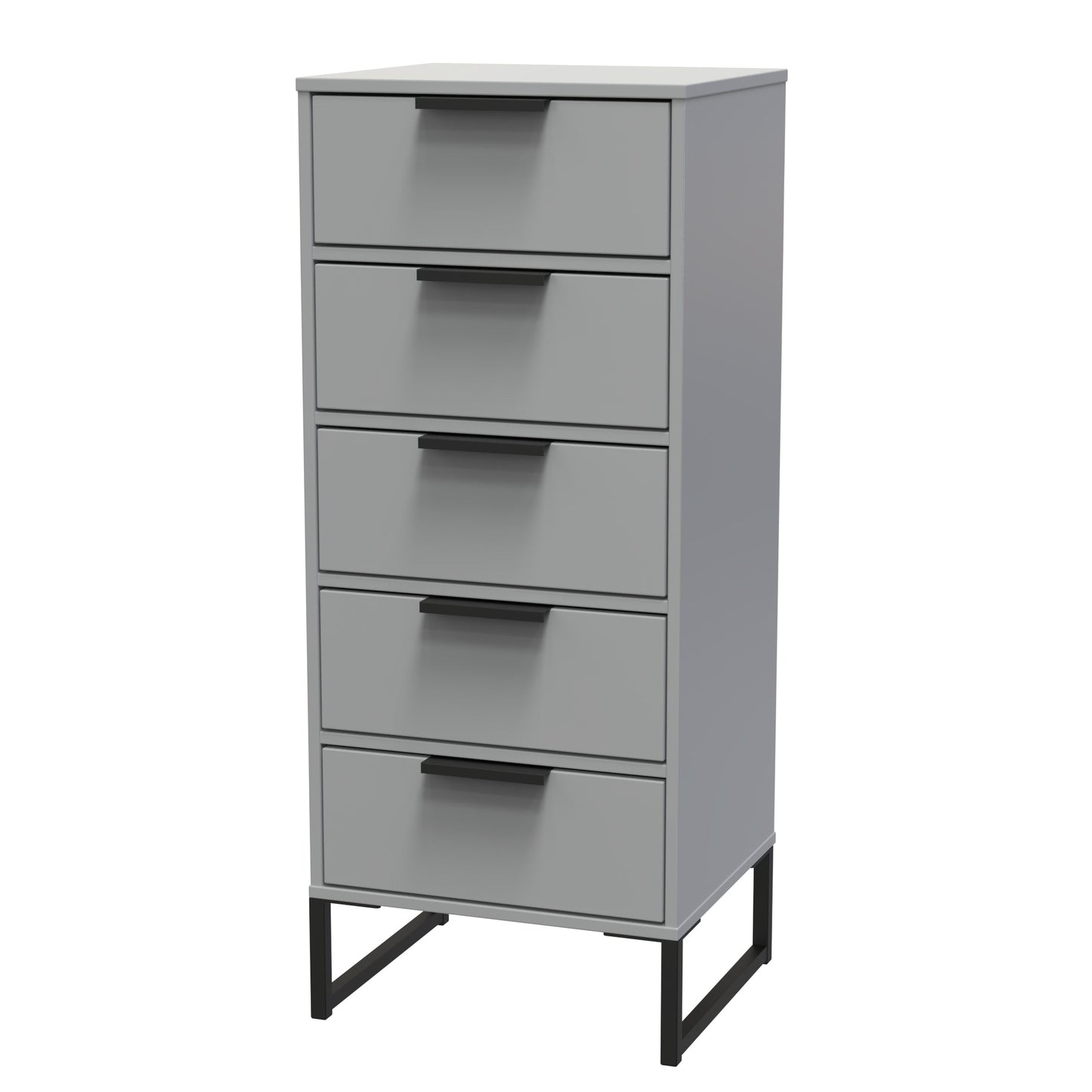Diego G Tall Tallboy Grey 5 Drawers 101cm