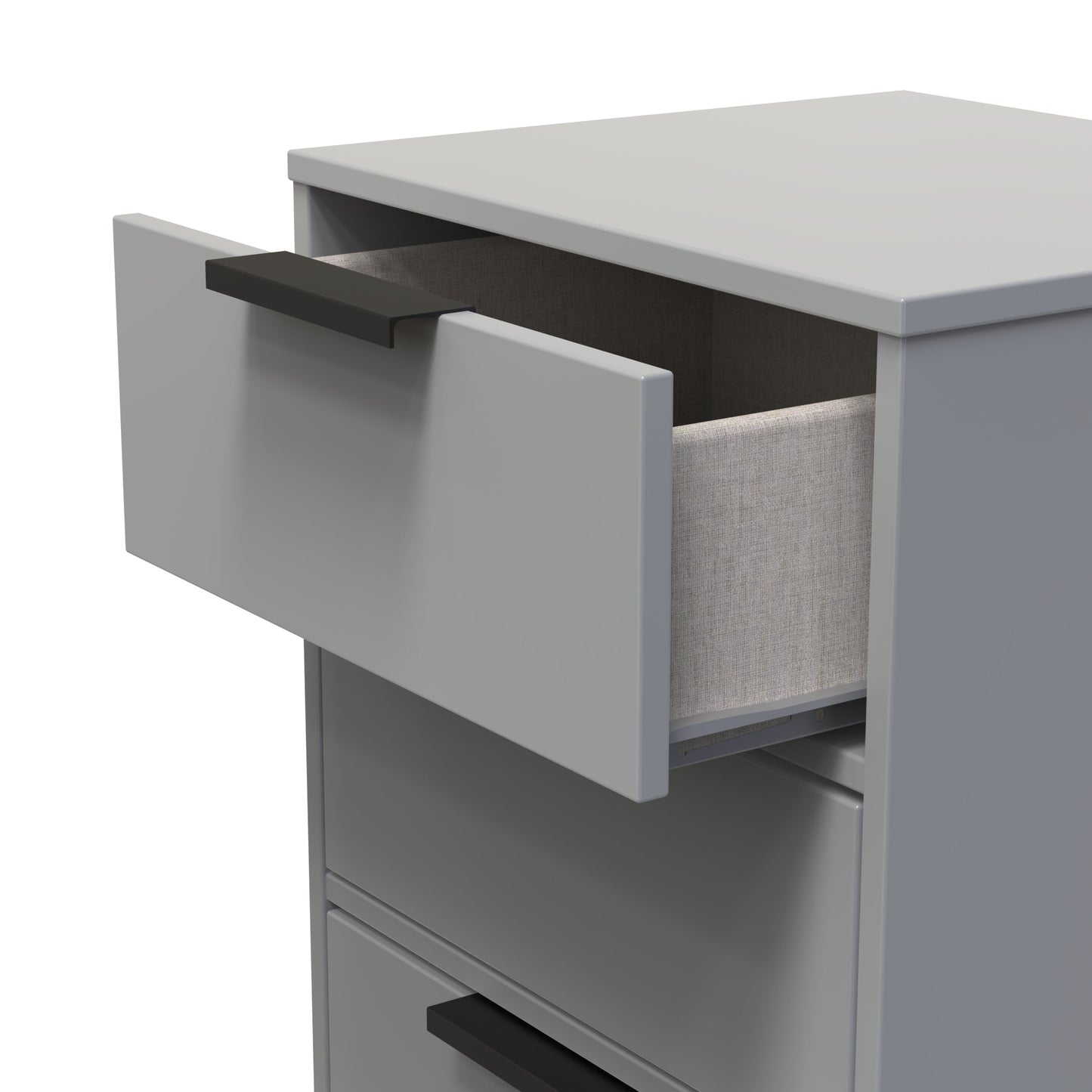 Diego G Tall Tallboy Grey 5 Drawers 101cm