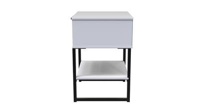 Diego G Side Table White 1 Shelf 1 Drawer 58cm