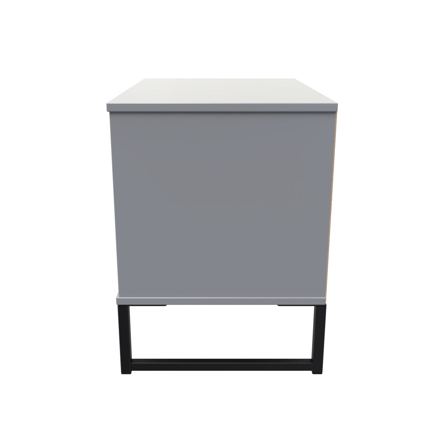 Diego G Bedside Table Grey 1 Shelf 2 Drawers 58cm
