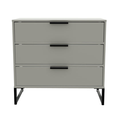 Diego G Chest of Drawers Grey 3 Drawers 76cm