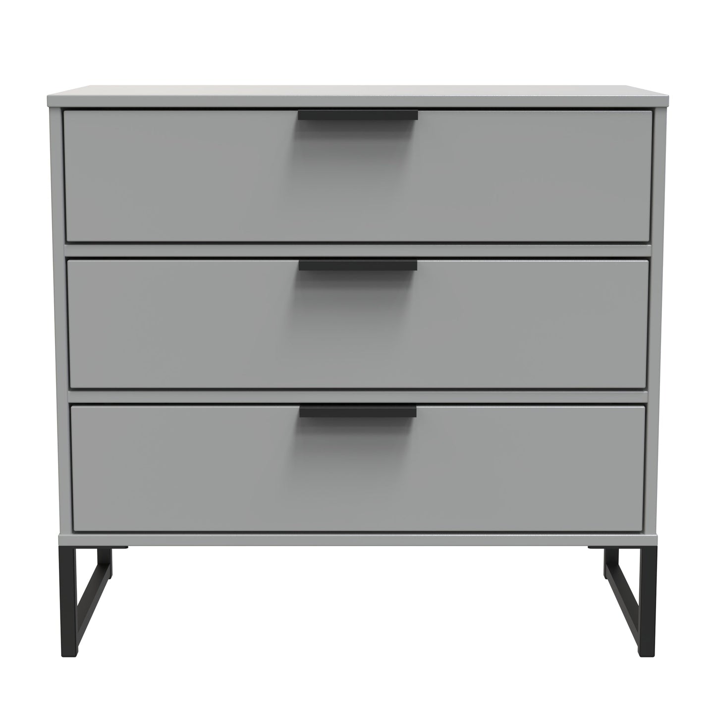 Diego G Chest of Drawers Grey 3 Drawers 76cm