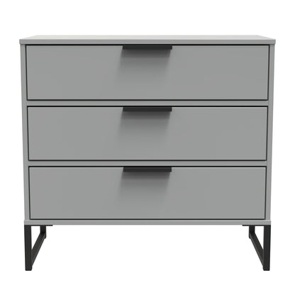Diego G Chest of Drawers Grey 3 Drawers 76cm
