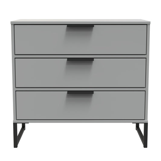 Diego G Chest of Drawers Grey 3 Drawers 76cm
