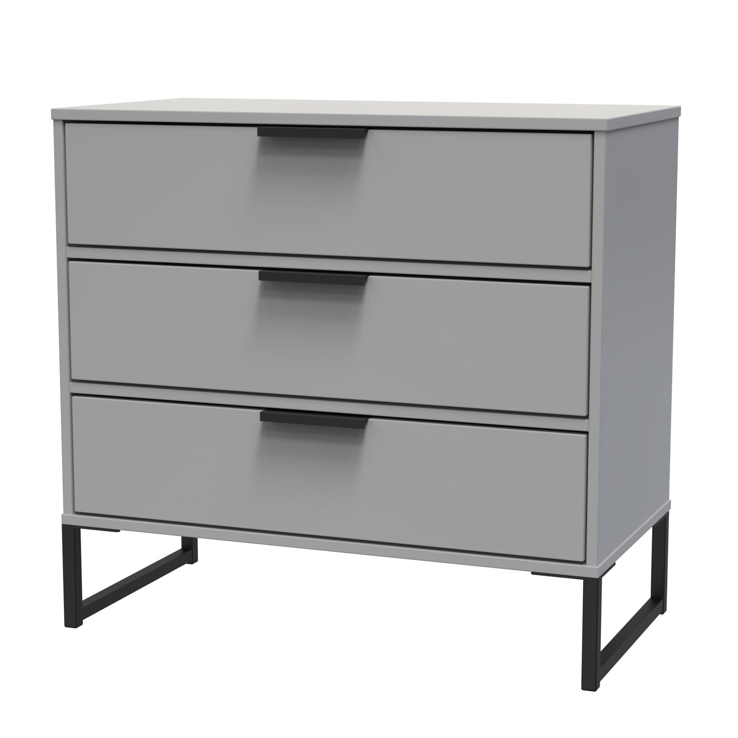 Diego G Chest of Drawers Grey 3 Drawers 76cm