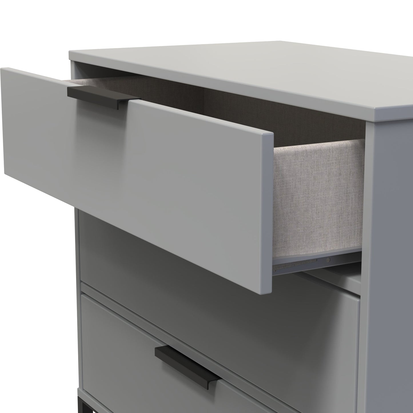 Diego G Chest of Drawers Grey 3 Drawers 76cm