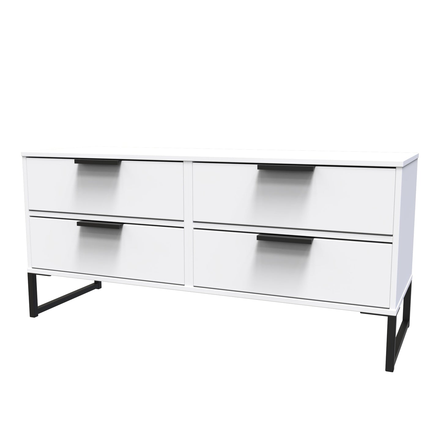 Diego G Large Chest of Drawers White 4 Drawers 115cm