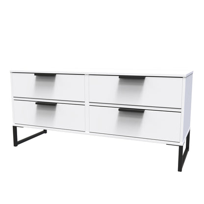 Diego G Large Chest of Drawers White 4 Drawers 115cm