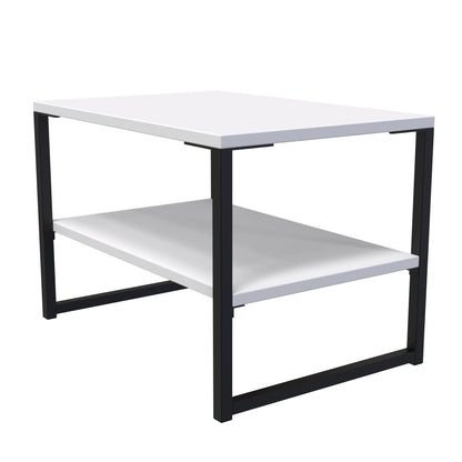 Diego G Side Table White 1 Shelf 58cm