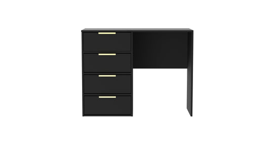 Diego J Desk Black 4 Drawers 97cm