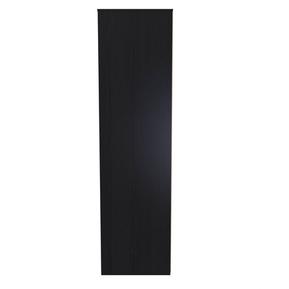 Diego J Tall Wardrobe Black 3 Doors 1 Shelf 198cm