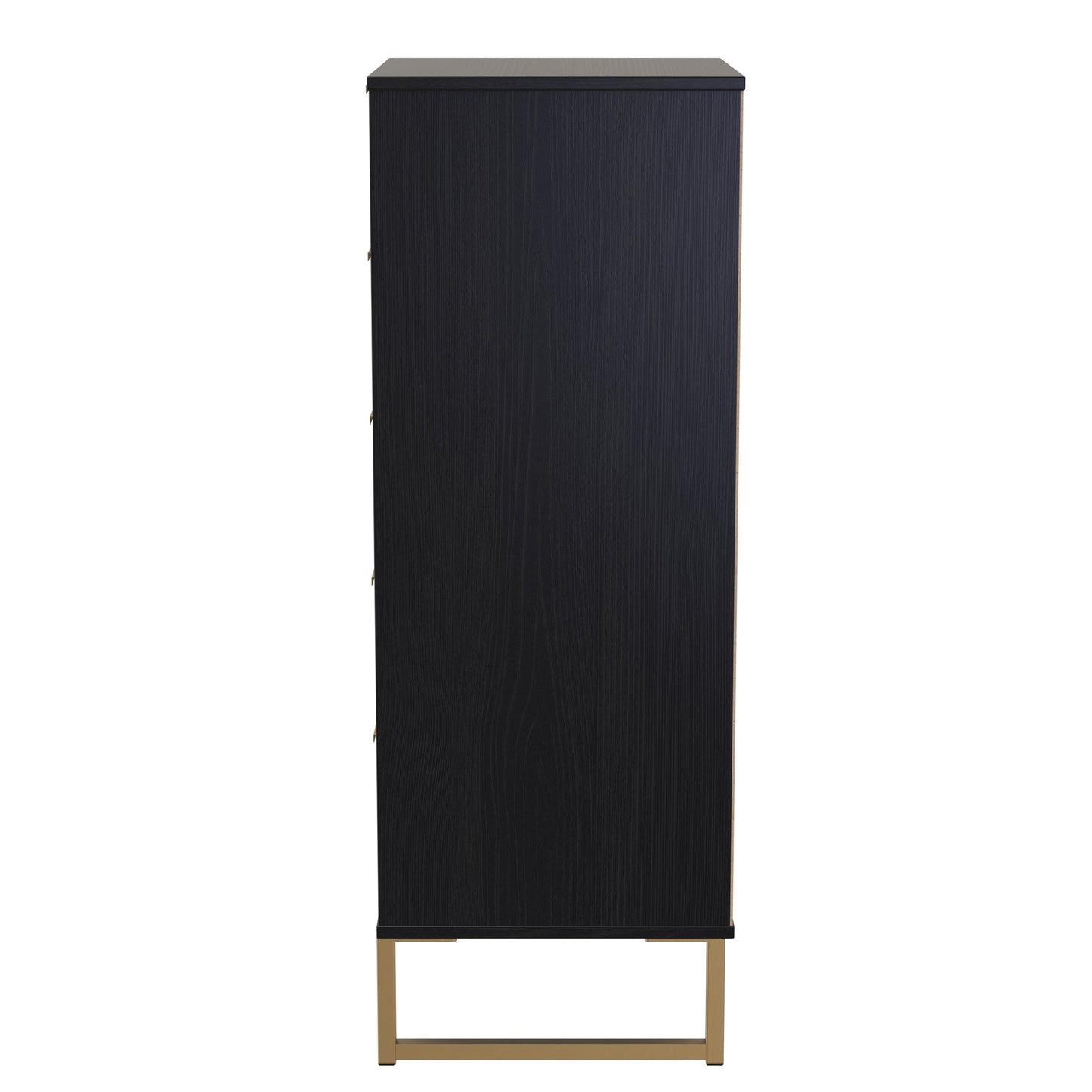 Diego J Tall Tallboy Black 5 Drawers 101cm
