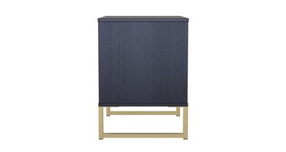 Diego J Bedside Table Black 2 Drawers 58cm