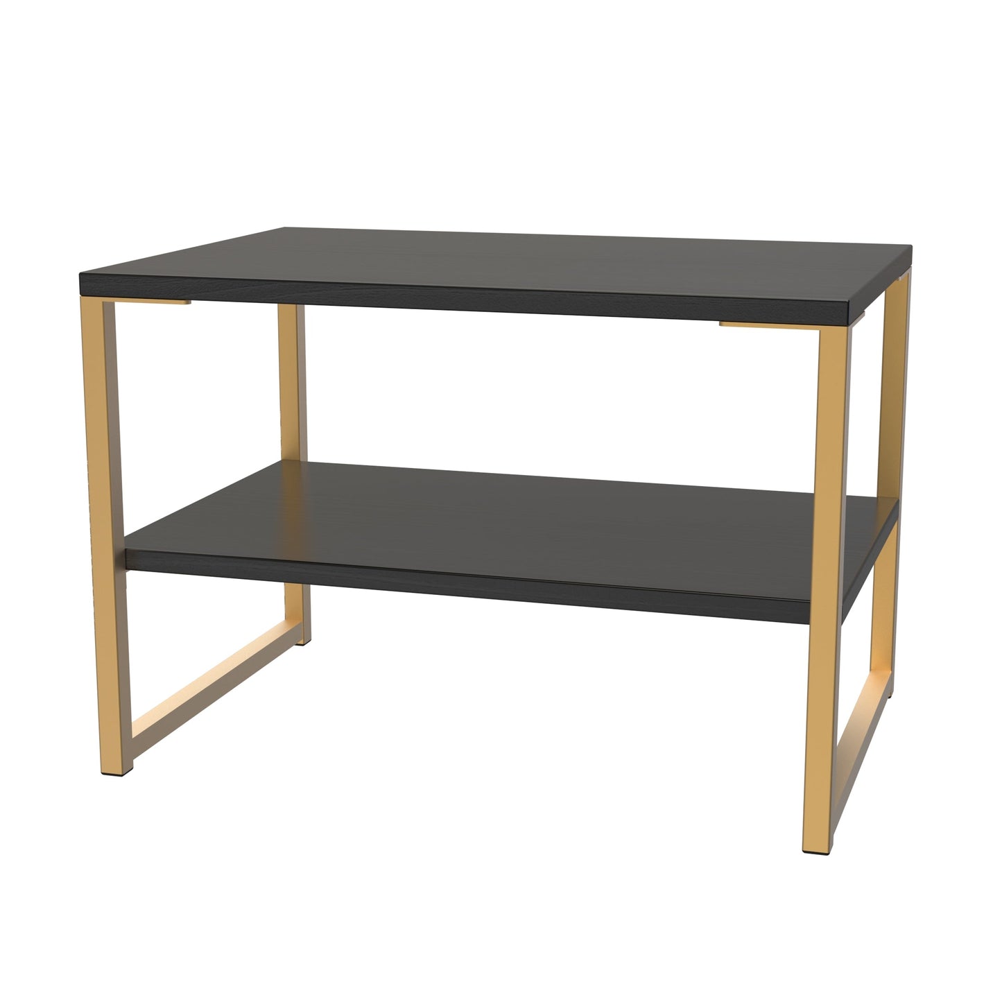 Diego J Side Table Black 1 Shelf 58cm