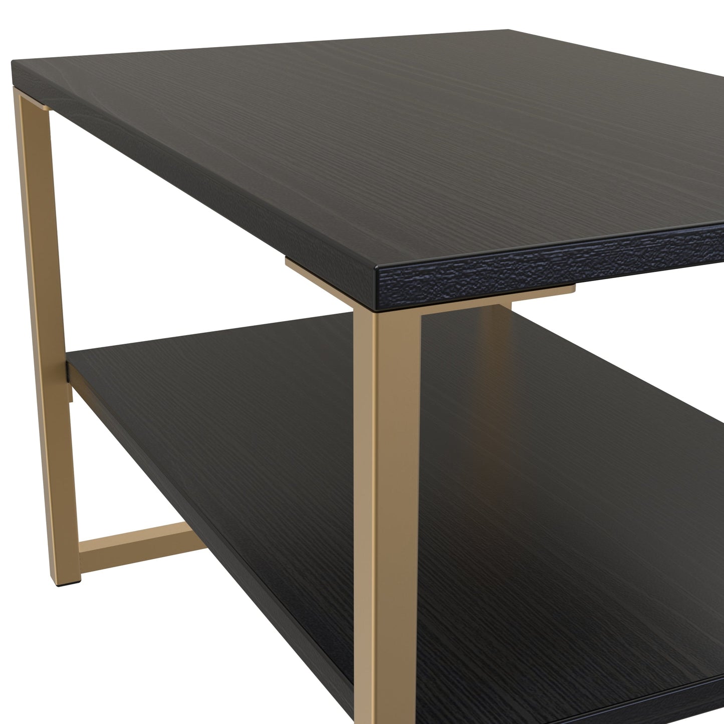 Diego J Side Table Black 1 Shelf 58cm