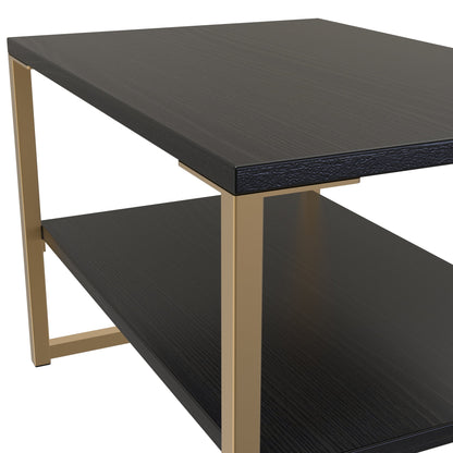 Diego J Side Table Black 1 Shelf 58cm