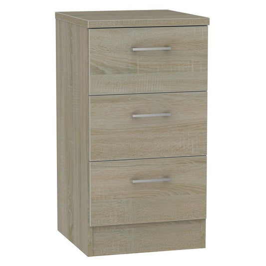 Swift Elmsett Slim Chest of Drawers Brown 3 Drawers