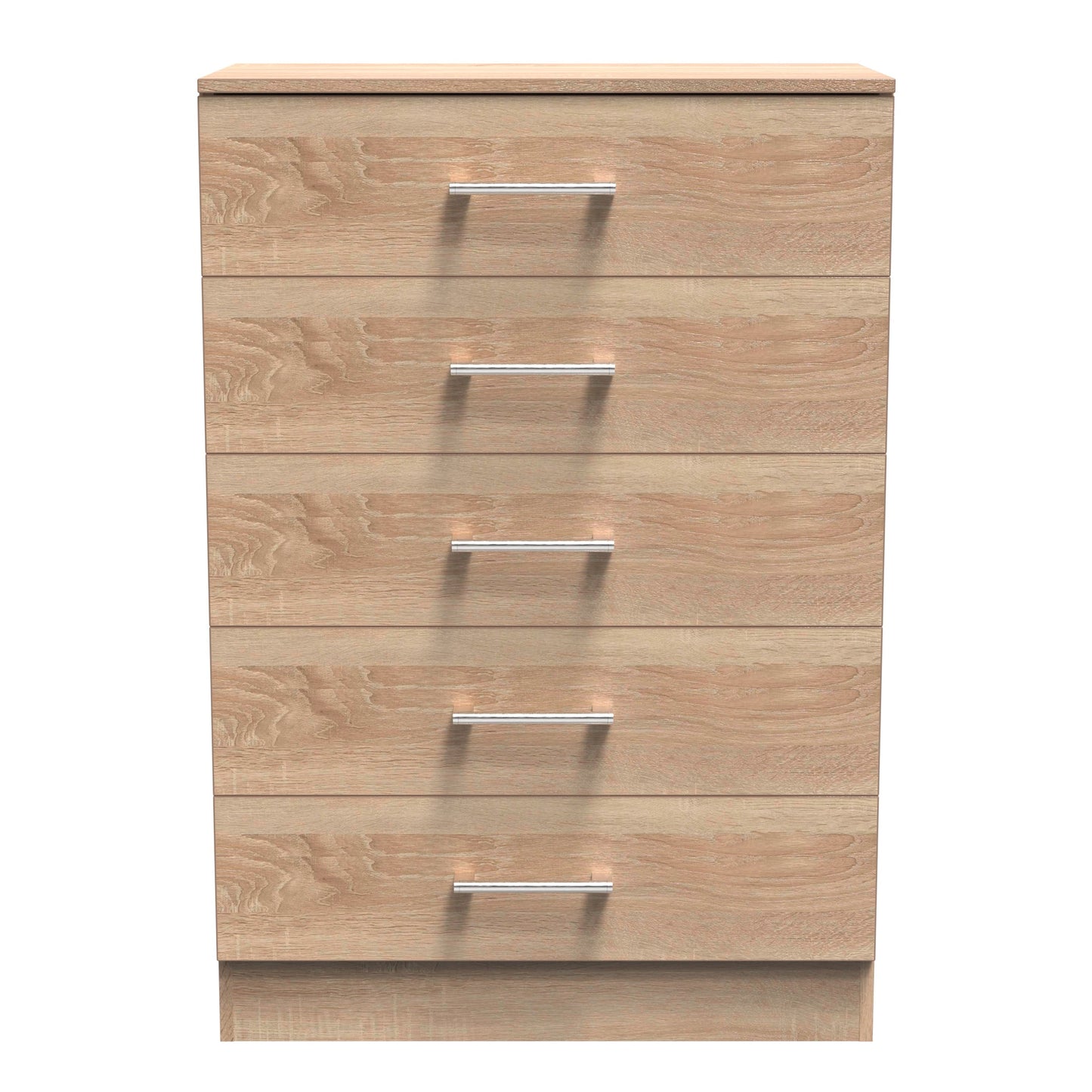 Devon Tall Chest of Drawers Oak 5 Drawers 108cm