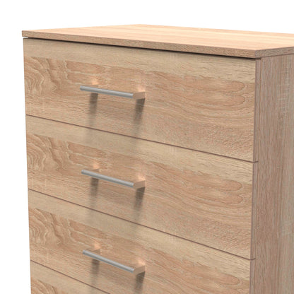 Devon Tall Chest of Drawers Oak 5 Drawers 108cm