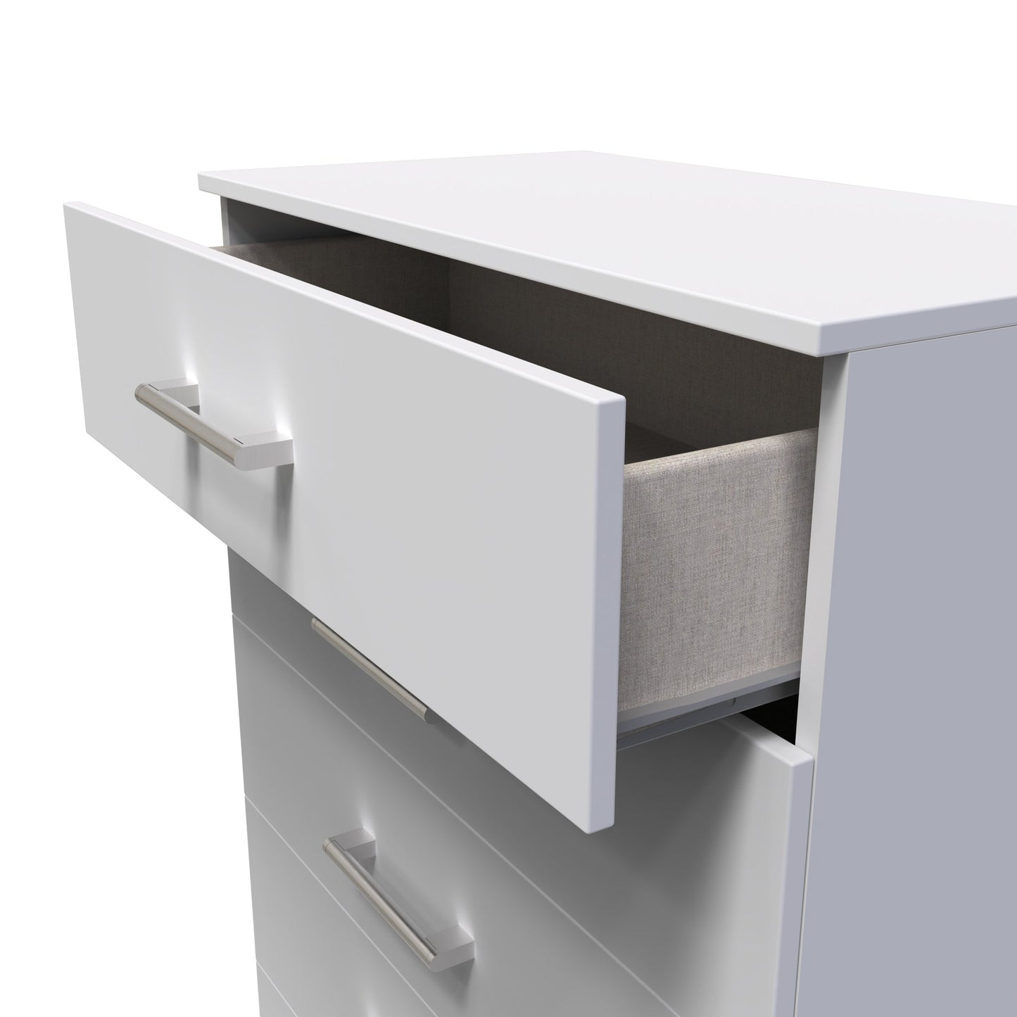 Devon Tall Chest of Drawers Grey 5 Drawers 108cm