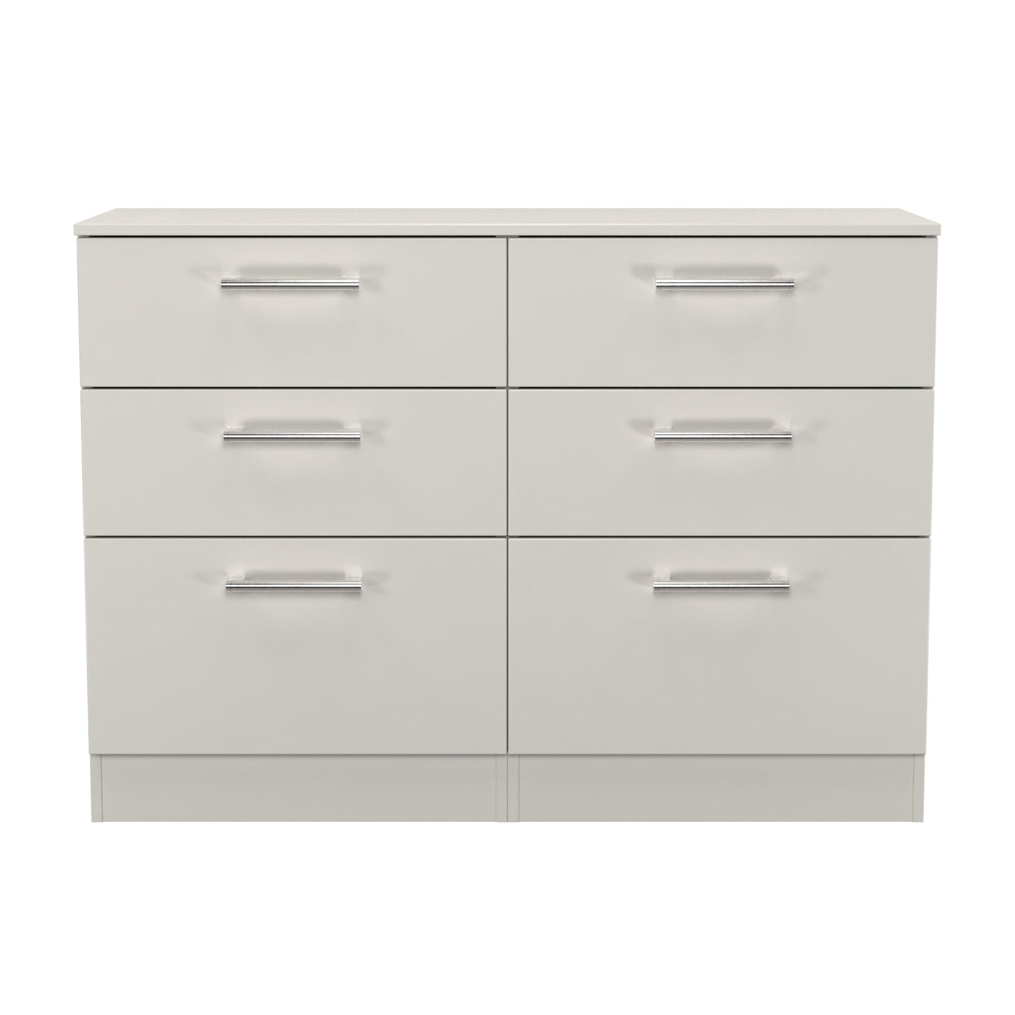 Devon Large Chest of Drawers Grey 6 Drawers 110cm