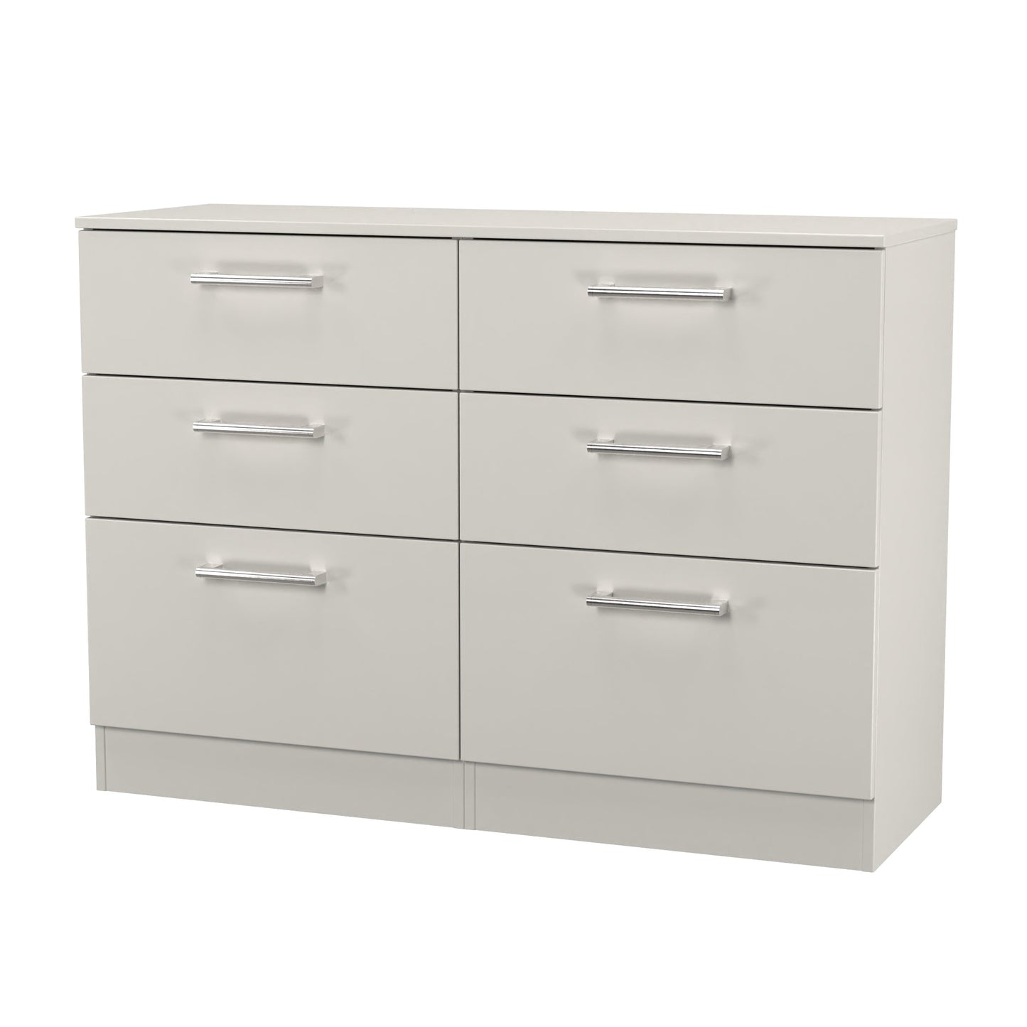 Devon Large Chest of Drawers Grey 6 Drawers 110cm