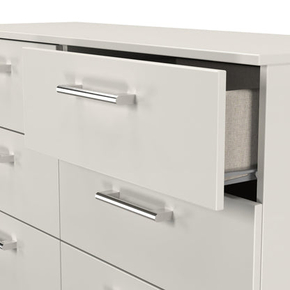 Devon Large Chest of Drawers Grey 6 Drawers 110cm