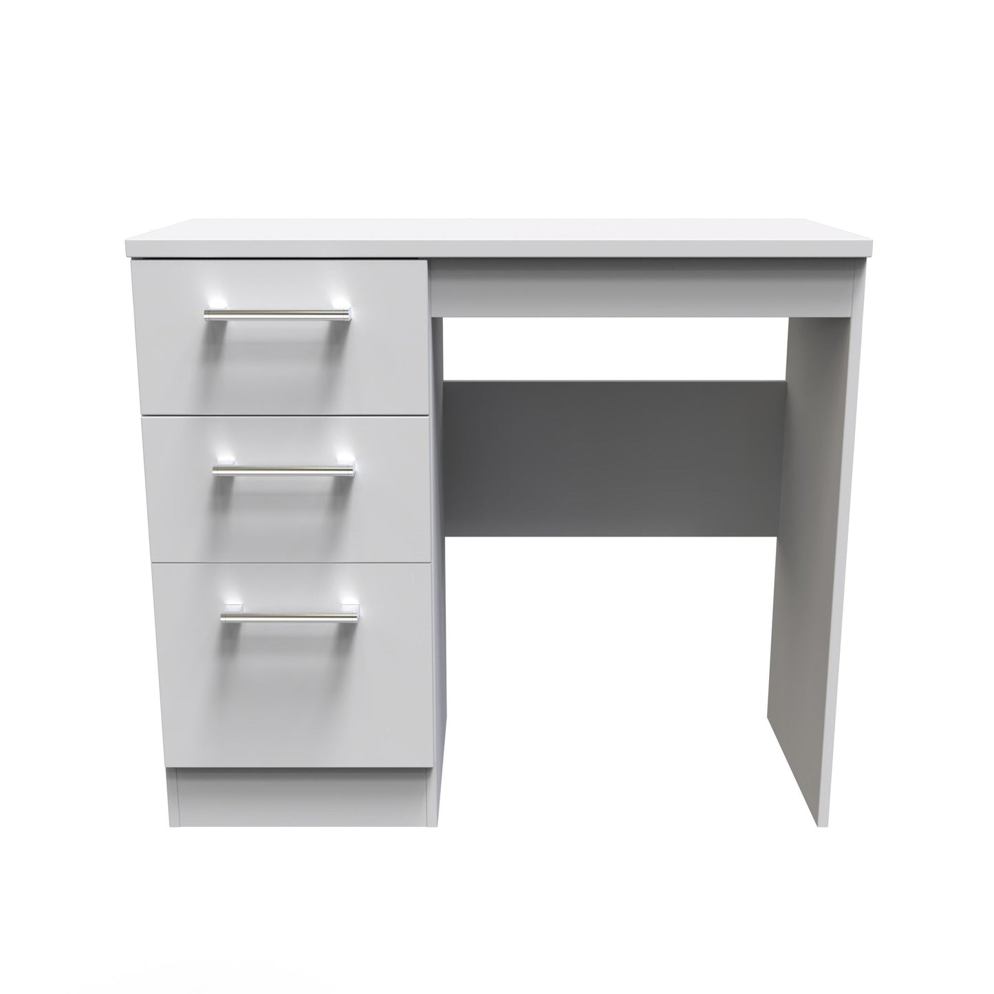 Devon Desk Grey 3 Drawers 90cm