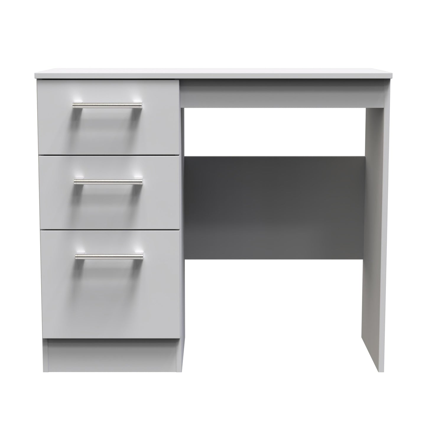 Devon Desk Grey 3 Drawers 90cm