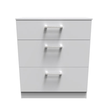 Devon Chest of Drawers Grey 3 Drawers 89cm