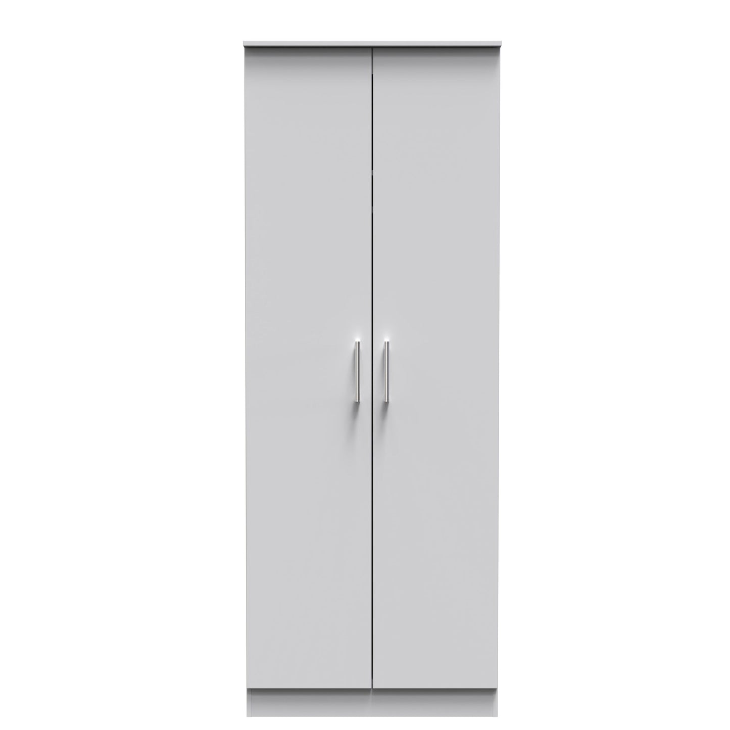 Devon Tall Wardrobe Grey 2 Doors 1 Shelf 182cm