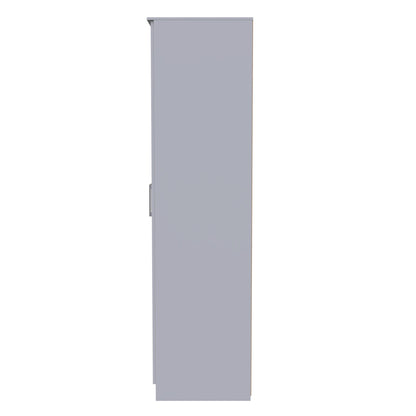Devon Tall Wardrobe Grey 2 Doors 1 Shelf 182cm