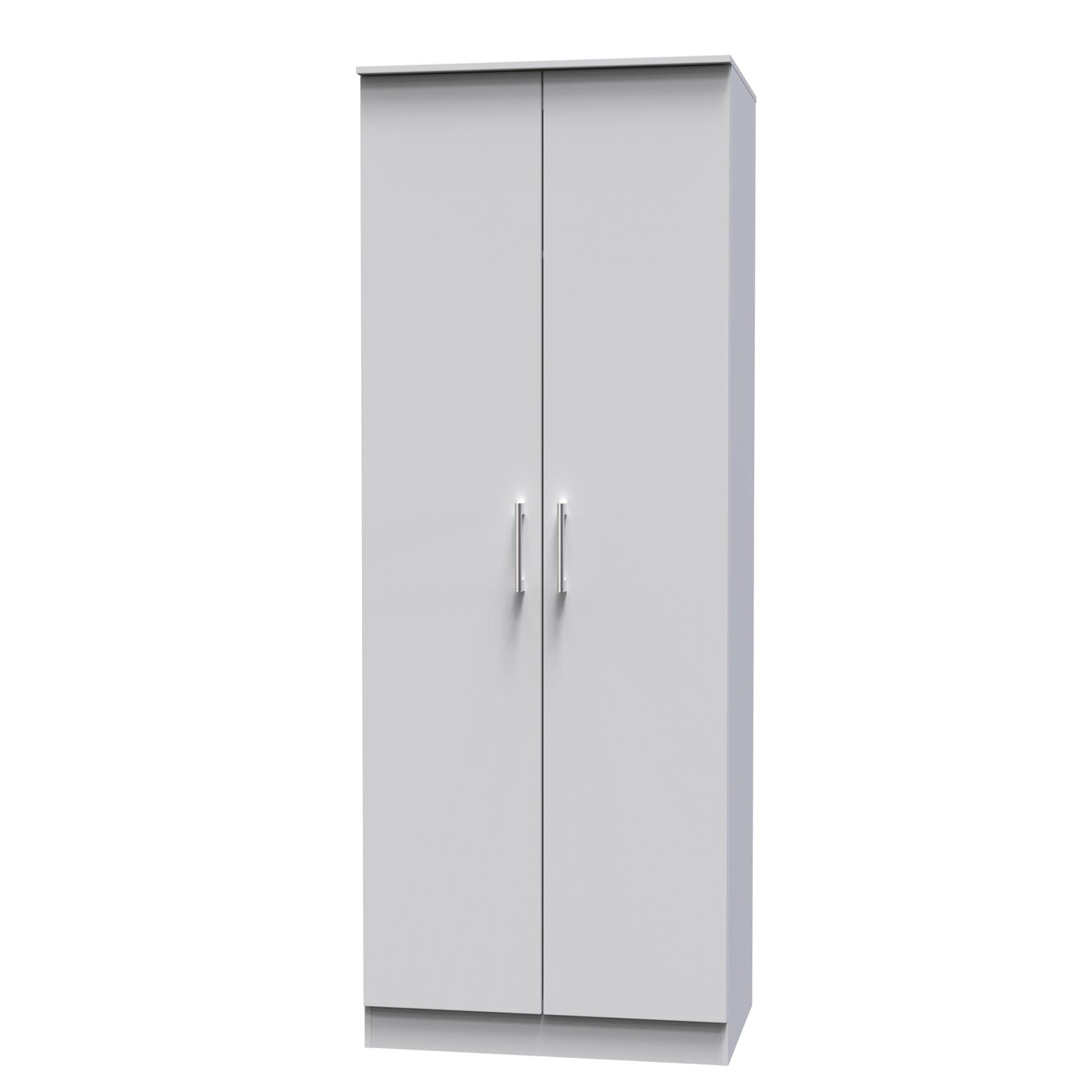 Devon Tall Wardrobe Grey 2 Doors 1 Shelf 182cm