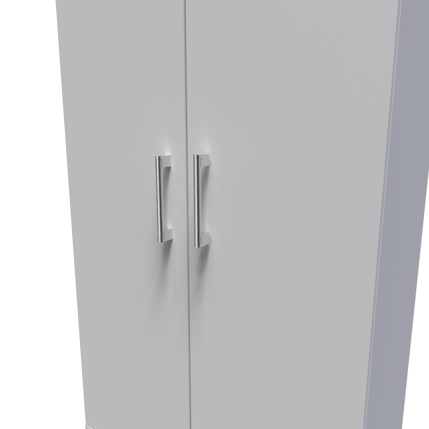 Devon Tall Wardrobe Grey 2 Doors 2 Drawers 182cm